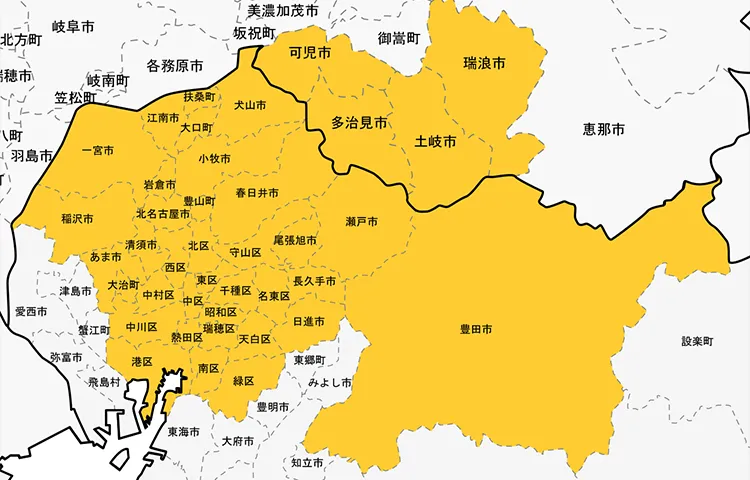 対応エリアマップ